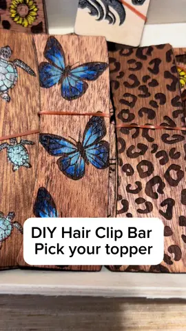 Testing out a design your own hair clip bar tomorrow at my market. Pick your topper, pick your clip. I'll make it while they shop.  #craftshow #craftpreneur #display #SmallBusiness 