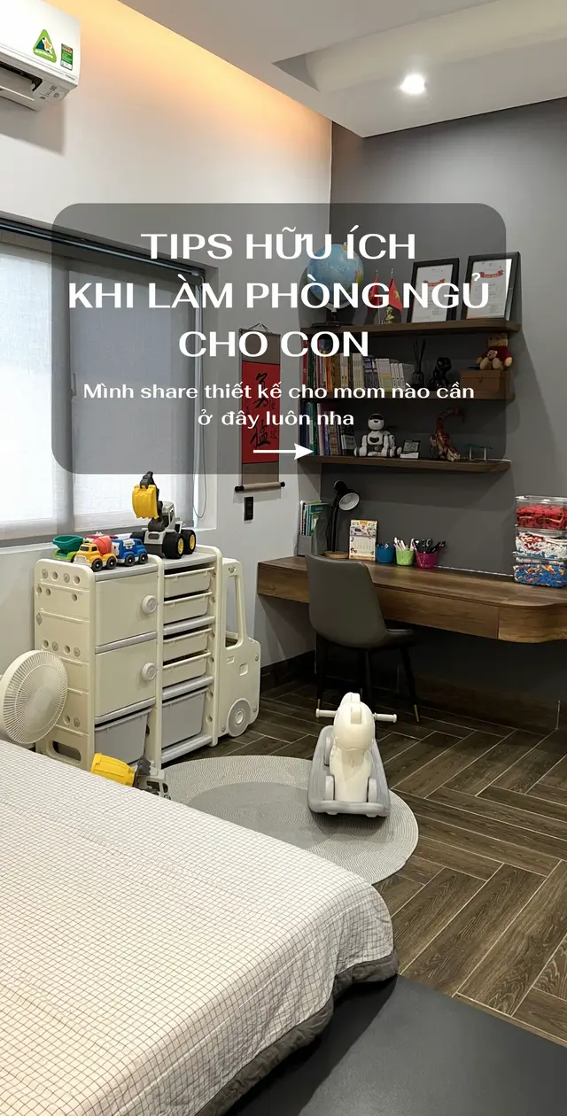 Tips khi làm phòng ngủ cho con..#momitrendii #nhadep #thietkenoithat #trangtrinhacua #phongngudep #decor 