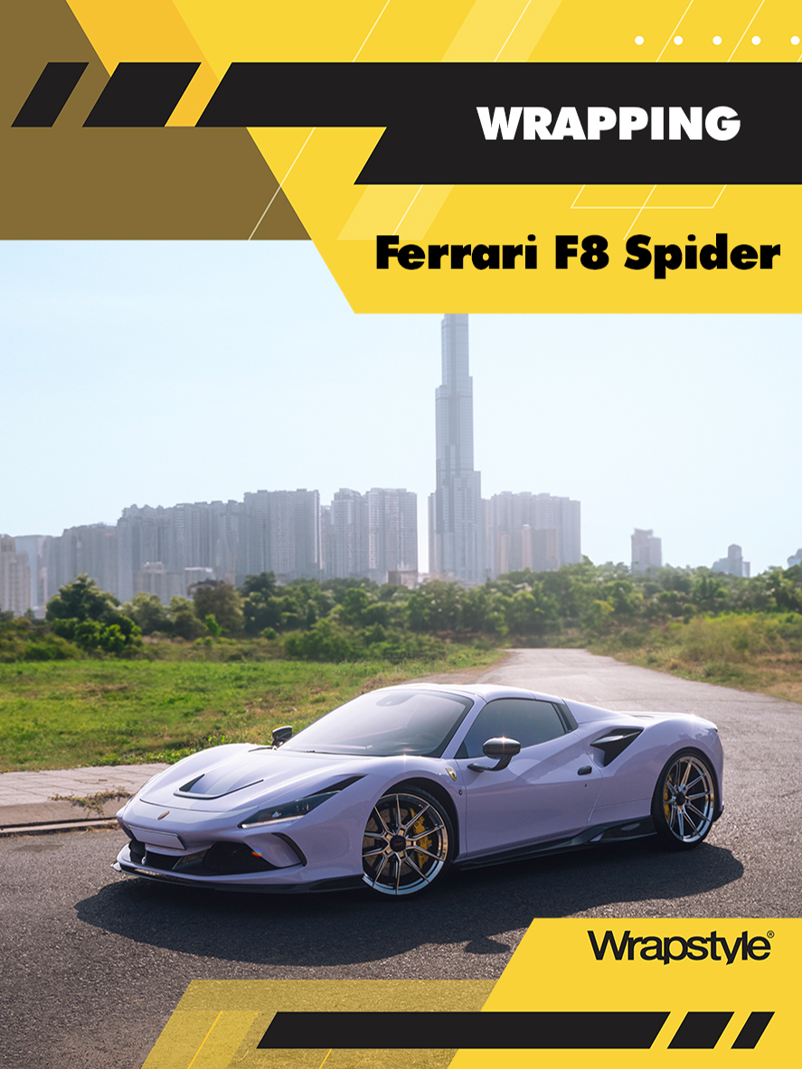 Ferrari F8 Spider - Đổi màu tím lavender #wrapstylevietnam #ferrarif8spider #wrapstyle
