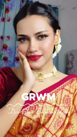 Desi Glam | Boishakh Makeup Look ❤️ . . . . . #grwm #makeup #OOTD #beauty #makeuptutorial #fashion #mua #makeupartist #explorepage #getreadywithme #motd #skincare #grwmmakeup #explore #makeuplooks #style #wakeupandmakeup #youtuber #outfits #skincareroutine #makeuplover #discoverunder #hudabeauty #glam #makeupideas #outfitoftheday 