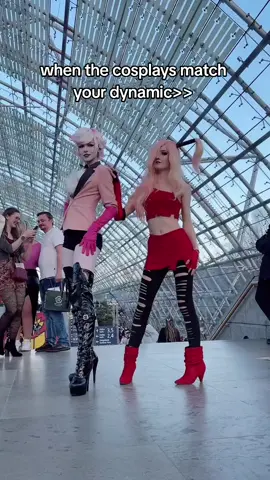 cosplaying besties with your bestie>>@♡o .ʜᴀɪʟʏ ✿ฺ   #angeldust #cherribomb #hazbin #hazbinhotel #hazbinhotelcosplay #alastor #fyp #lbm 