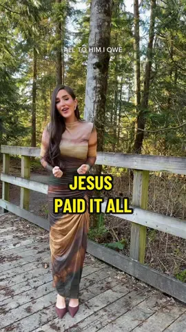 Jesus paid it all. Every sin and stain completely washed away by His blood, that was shed on the cross for us 🤍 #jesuspaiditall #worship #singing #gospel #cover #foryou #jesuslovesyou #foryoupage #fyp #christiantiktok #christian #jesusisking #amen 