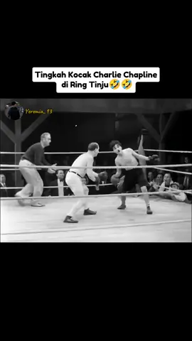 Charlie Chaplin kocak di atas Ring #charliechaplin #komedy #videokocak #viralfyp 