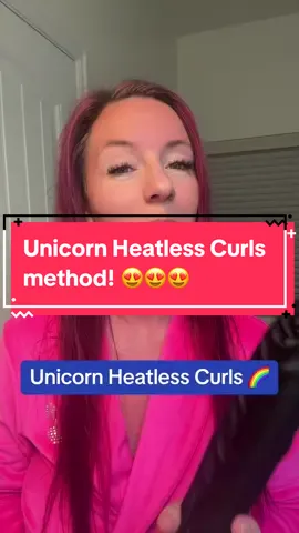 This heatless curl method is called the unicorn and it works great! #heatlesscurls #heatlesshairstyles #tiktokshopspringsale 