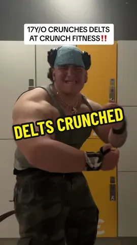 DELTS EATEN FOR LUNCH AT CRUNCH❗️#fyp #fypシ #nattyornot #MASS #dummbellworkout #shoudlerworkout #shoudlers #delt #crunchfitness #17 #workoutmotivation #gym #GymTok #fitnessmotivation #fitnesstips #gymtips #trending 