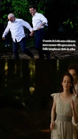 Cenas excluídas de Lua Nova #crepusculo #lula #macron #lulaemacron #bellaswan #kristenstewart #alicecullen #twilight #newmoon #vampirebella #woods #amazonia #brasil #brazil #frança #france #capcut 