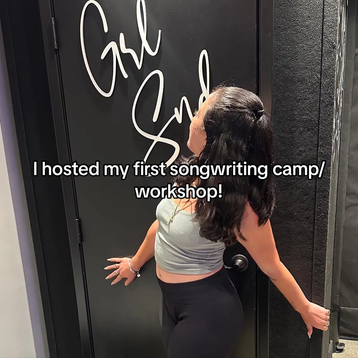 I hosted my first ever songwriting camp/ workshop with @GRL SND Studios 👼🏼✏️✨  What a joy it was to talk all things songwriting, and get in some studio time with these lovely people. I can’t wait to host more songwriting sessions & to collaborate more w/ you. More otw. 😉✨💖 