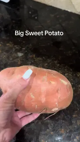 Prepping for Easter dinner and found this huge sweet potato 🙀😂 #easter #cooking #sweetpotato #easterdinner #dinner #familymeals 