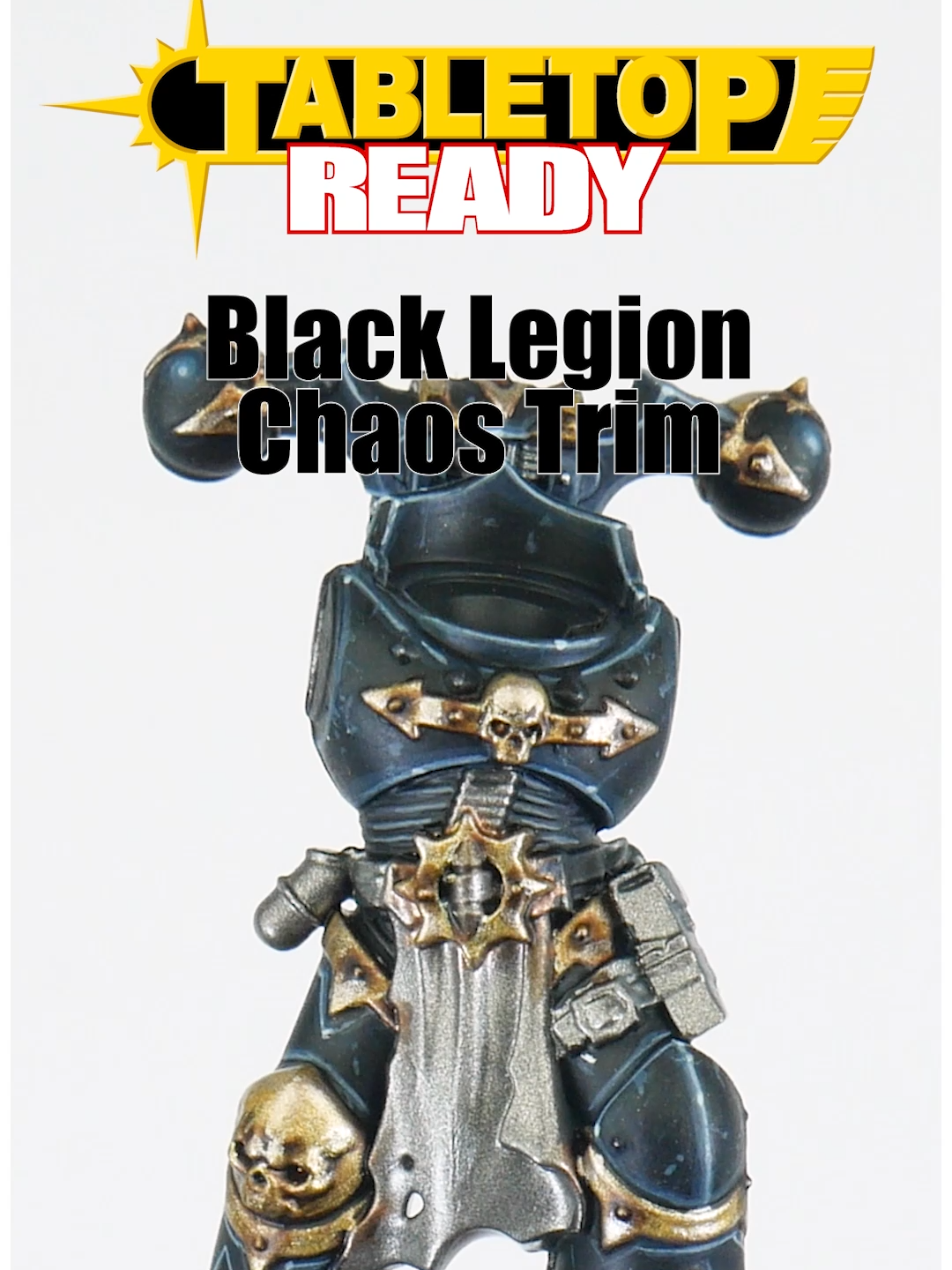 Painting Black Legion Chaos trim #TableTopReady #miniaturepainting #warhammer #warhammer40k