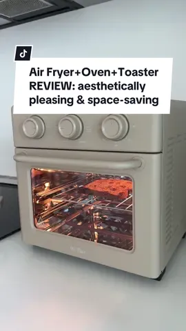 review of this AMAZING find! 🤯 There’s finally a pretty air fryer that isn’t filled with “forever chemicals” — and it also bakes, roasts, steams, broils, roasts, and reheats! It’s the perfect size to stay on the counter, even in very small spaces! #airfryer #healthyairfryer #nontoxicairfryer #wonderoven #ourplacepanreview #airfryerreview 