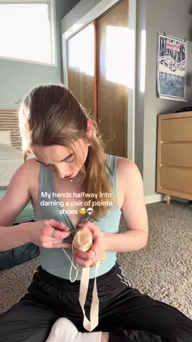 An important part of pointe shoe prep though 🤷🏼‍♀️🩰 #ballet #ballerina #ballerinasoftiktok #ballettok #balletdancer #pointe #pointeshoes 