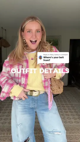 Replying to @Abby Setley OUTFIT DETAILS! It’s the perfect belt for Spring & obsessed with my new barrel jeans. Links on my LTK 🫶🏼 link in bio! #TikTokFashion #fashion #style #OOTD #fitcheck #outfitideas #outfit #outfitinspo 