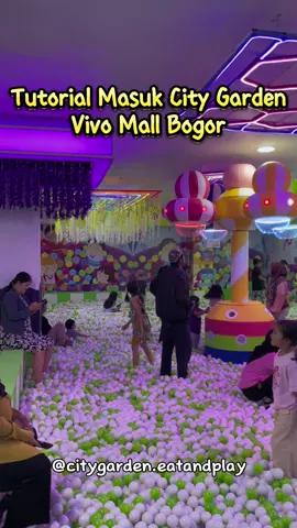 Tutorial masuk ke City Garden Vivo Mall 🌈🥰 📍Alamat lengkap: Vivo Mall Sentul Cimandala, JI. Raya Jakarta-Bogor No.KM 50, Sentul, Kec. Sukaraja, Kabupaten Bogor, Jawa Barat 16710. ‼️Semua pengunjung wajib memakai kaos kaki (boleh membawa dari rumah/beli di kasir seharga 5rb/pasang) 🌈HTM: 35k/orang (anak/dewasa/pendamping harga ny sama saja di hari biasa/sabtu/minggu/tanggal merah) ❤️Sudah include (FREE SEPUASNYA SEHARIAN): Mandi Bola, Babyland, Istana Balon, Gazebo, Mobil Motor Aki, Trampolin, Becak Mini, Spot Photo Instagrammable Setiap Sudut, Dino Interaktif, Aneka Sepeda Unik, Aneka Ayunan, Lego susun, UFO Swing, Coconut Swing, Playhouse, 3D print screen, playground slides, dan masih banyak lagi 🫶🏻 ✅Fasilitas: Booth minuman/makanan. ⭐️Buka Setiap Hari (tidak ada hari tutup) Senin-Jumat: 10:00-21:00 Sabtu-Minggu/Tgl Merah: 10:00-22:00 😍Pantau IG @citygarden.eatandplay untuk info terlengkap dan terupdate yaa 🤗 #playgroundanak #sentul #tangeranghits #playgroundmurah #wisatasentul #wisatabogor #kulinerbogor #playgroundindoor #playgroundviral #srodotandonat #rainbowslide #perosotanpelangi #perosotanviral #viralindonesia #playgroundewasa #tempatliburananak #tempatliburankeluarga #liburanmurah #tamanbermainanak #piknikindoor