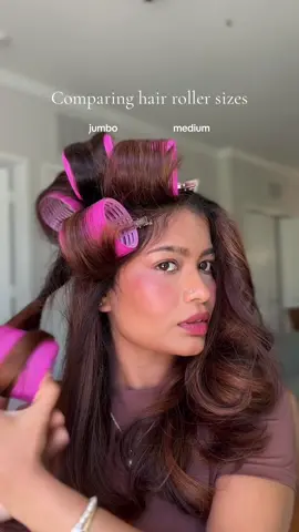 Good to know 🫶🏽 My favorite way to use the rollers is to use the medium up top and jumbo at the bottom. #velcrorollers #wavyhair 