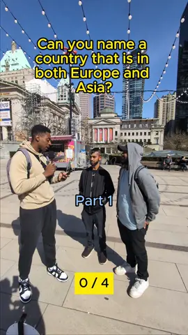 Can you name a country that is in both Europe and Asia? #trivia #fun #quiz #streetinterview 