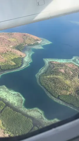 Coron is indeed breathtaking 💙💚  #coron #palawan #planeview #fyp #paradise #philippines #pal #islands 