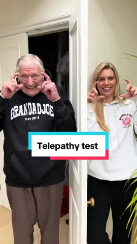 Grandad and granddaughter telepathy test… there were quite a few matches 😅 #cutegrandparents #grandadandgranddaughter #telepathytest 