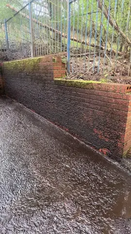 Who would of guessed the wall was this colour ‼️😱 #cleaning #satisfying #fyp #powerwashing #satisfyingvideo #jetwash 