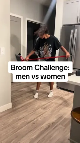 I guess the boys can’t bend and snap 🤷🏽‍♀️  #pranks #broomchallenge 