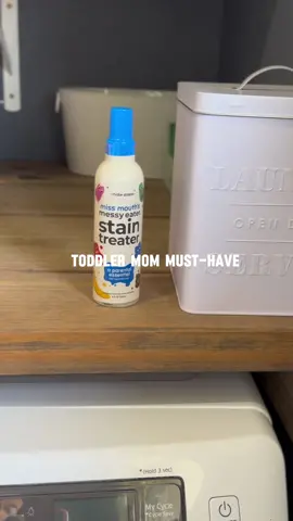 Shop Miss Mouths Messy Eater Stain Treater spray here! 🙌🏼 @The Hate Stains Co. #missmouths #ad #toddlermom #momlife #motherhood #stainremover #staintreater #laundry 