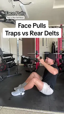 Face pulls - Trap vs Rear Delt biases #facepull #exercisetips #shoulderday 