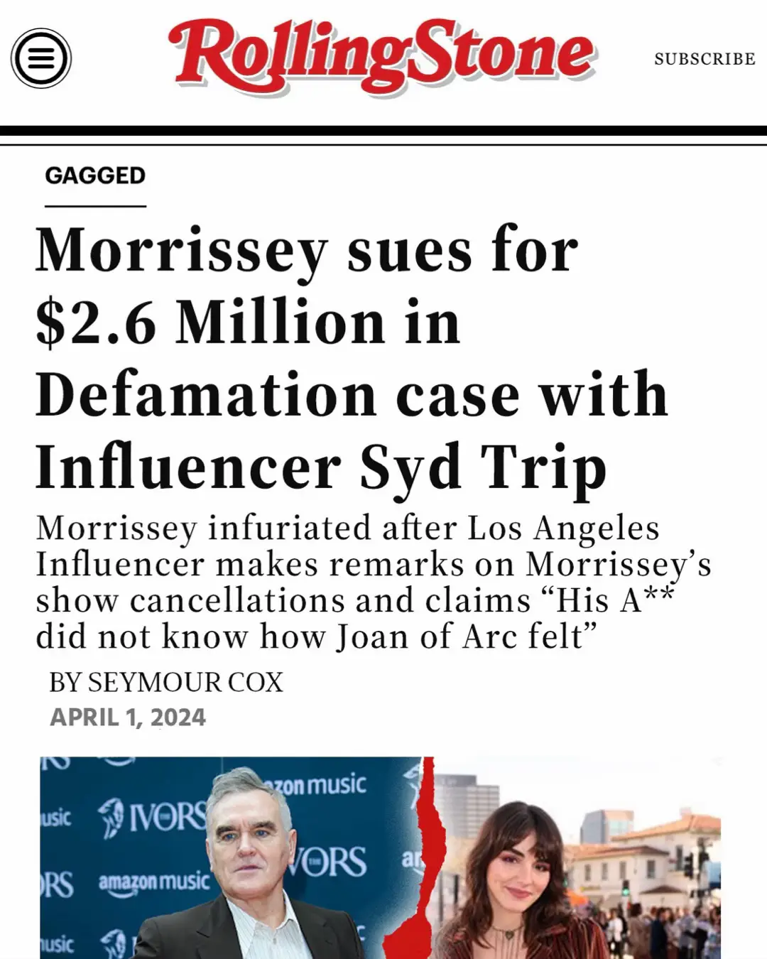 cant believe this… full article on my IG story..