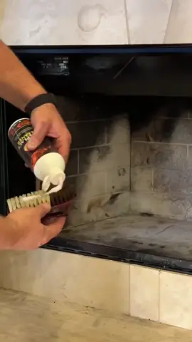 From soot to shining hearth! 🔥✨ #quicknbrite #CleanTok #cleaning #satisfying #relax #FireplaceMakeover #CleanUp