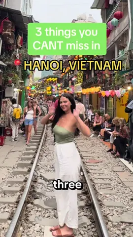 The last one is my favorite 🤪 3 fun things to do in Hanoi, Vietnam 🇻🇳✈️✨ hanoi is a AMAZING budget travel destination and there is so much to do!! #budgettravel #vietnam #hanoi #hanoivietnam #southeastasia #travel #traveltiktok #travelhanoi #travelsoutheastasia #travelseasia #hanoithingstodo #vietnamesefood #vietnamtravel #vietnamtraveltips #trainstreet #foreverbracelet #dotdotgem #notecafehanoi #travellife #traveltok #cheaptravel #budgettraveler #backpackingsoutheastasia #adventuretravel 