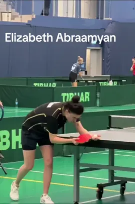 Elizabeth Abraamyan. Reverse pendulum serve. #tabletennisgirl #tabletennis #tabletennisskills #tabletennisclips 