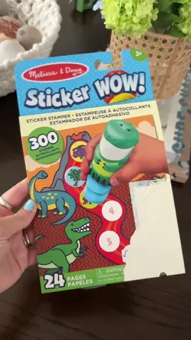 Sticker WOW!! 🦕🦖 #melissaanddoug #toddlertoys #toddlersoftiktok #toddlertok #fyp #toddleractivities #toddleractivityideas #toddlermom #MomsofTikTok #momtok @Melissa & Doug 