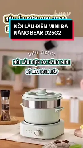 ✅Nồi lẩu điện mimi đa năng Bear D25G2, dung tích 2.5L có kèm lồng hấp.🥰 #noihap #noilaudien #noilaudienmini #noinaudienbear