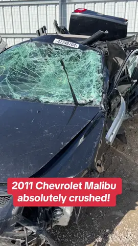 2012 Chevrolet Malibu absolutely crushed #vindoctor #crashedcars 