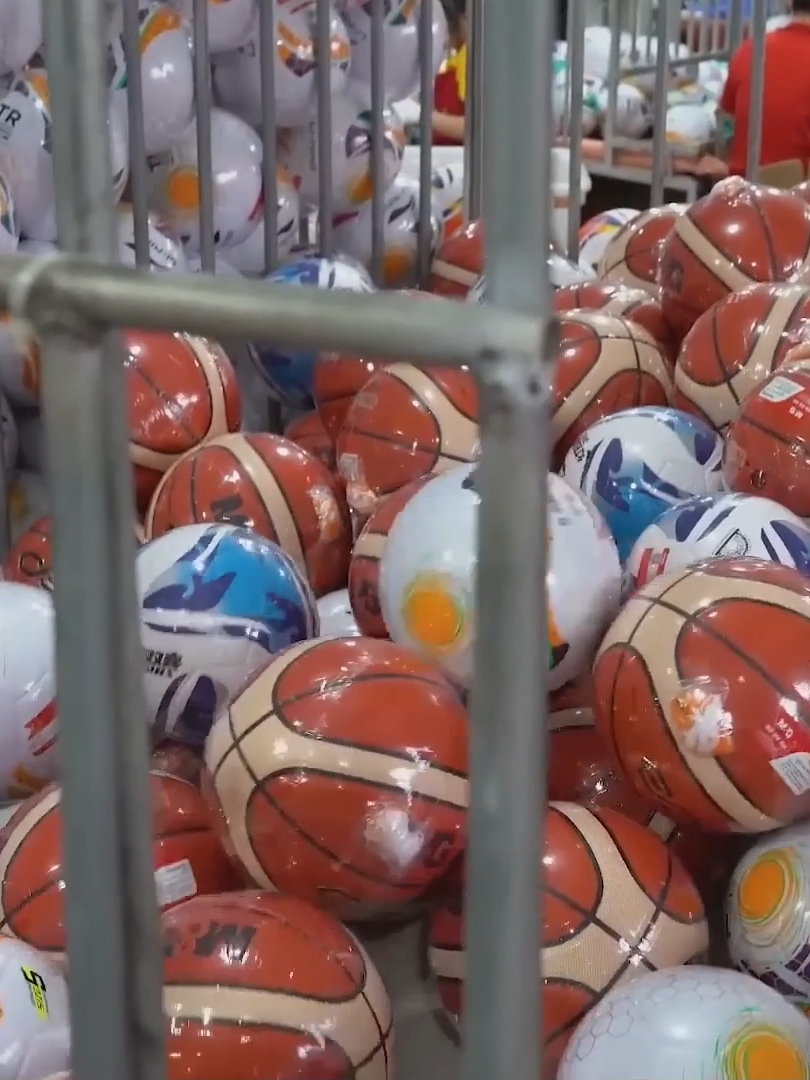 Mass Production of Basketballs with Outstanding Quality #process #processvideo #making #manufacturing #production #massproduction #factory #factorywork #viral #fyp #fypシ #foryou #foryoupage #trending