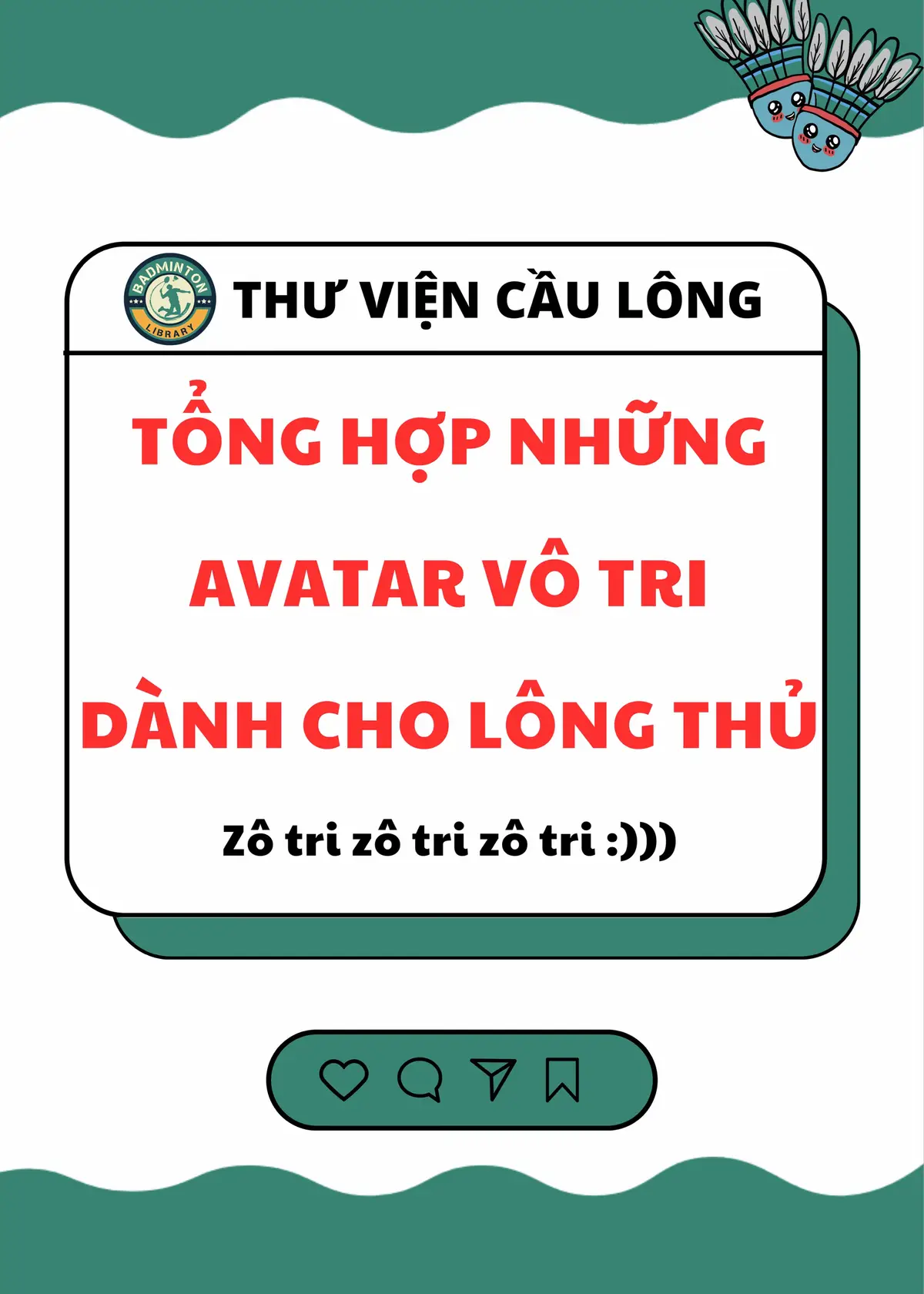 Những chiếc avatar siêu cute cho các lông thủ #avatar #caulong #mecaulong #thuviencaulong #badminton #caulongvietnam #xuhuong2024 