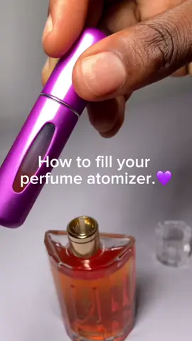 A short tutorial on how to fill your perfume atomizer.📌 Perfume atomizer is available to shop for 2,500naira.🛍️💜 To order, send a DM to TheFragrancePalette on IG or 09095196227 on whatsapp. #thefragrancepalette #perfume #perfumetiktok #fragrance #fragrancetiktok #scenttok #perfumetok #scent #perfumeformen #perfumeforwomen #perfumeatomizer 