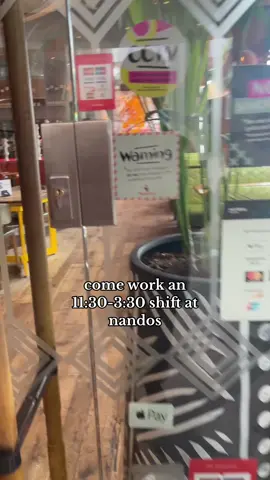 Come do a shift in nandos with me! #nandoslife #nandosuk #cometoworkwithme #shift #fyp #viral #Scotland #glasgow #asmr 