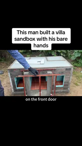 This man built a villa sandbox with his bare hands#tiktok #usa🇺🇸 #woodworking 
