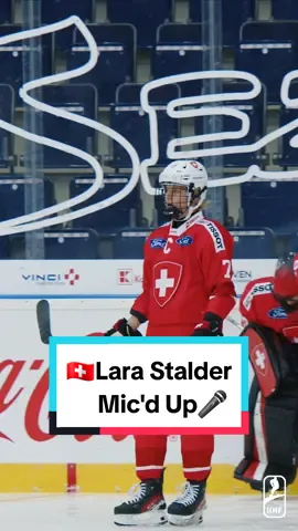 MIC'D UP 🎤 Lara Stalder shows off her karaoke skills!🎶 #WomensWorlds #icehockey #iihf #fyp #micdup #swiss #karaoke 