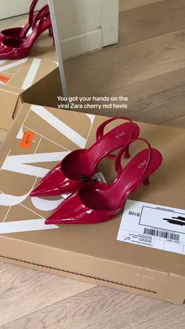 The perfect cherry red heels from zara #zaranew #zara #zarashoes #zaraspring #fypシ #cherryred #redheels #cherryredshoes #zaraunboxing #zaraviral 