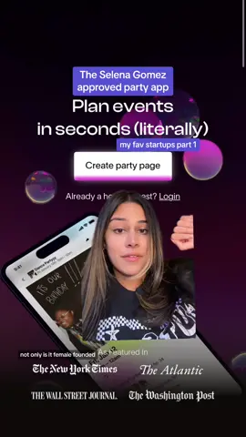 no more lame invites #partyplanning #startup #femalefounded #partiful #selenagomez #app #Tech #partytime @Partiful 