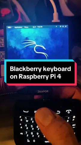 Today I’ve tried my new #blackberry #usbkeyboard by #lectronz on a #raspberrypi4 with #ssd M2 and #activecooler running #kalilinux. #raspberrypi #hacking #cyberdeck #kalilinuxtutorial 