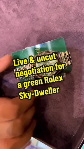 Yasha needed a green Rolex Sky-Dweller and John of course managed to secure one #rolex #watches #luxury #entrepreneur #business @REX 