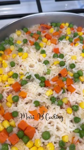 White Rice with Mixed Veggies recipe #whiterice #rice #riceandveggies #Recipe #EasyRecipe #cooking 