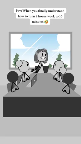 When you finally understand how to turn 2 hours work to 10 minutes 🤣 #fyp #animation #relatable #managersbelike #management #workhumor #office #callcenter #viral 