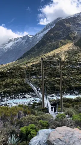 Hooker Valley Trail, Mount Cook, New Zealand #mountcook #Hiking #nz #nztiktok #hookervalleytracknz #hookervalley #bridge #nostalgia #Outdoors #adventure #adventures #discovery #tracks #newzealand #autumn #snow #mountains #snowcappedmountains #mountcooknationalpark #aorakinationalpark 