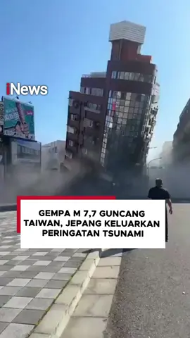 Gempa berkekuatan M 7,7 guncang Taiwan pada Rabu (3/4/2024). Gempa bumi terbesar dalam seperempat abad terakhir ini picu peringatan tsunami hingga pulau selatan Jepang dan Filipina. Beberapa kali gempa susulan terjadi hingga pemerintah keluarkan peringatan waspada. Akibatnya, gedung-gedung runtuh menimbulkan asap tebal. Gelombang tsunami setinggi 3 meter diperkirakan segera melanda pulau-pulau kecil Jepang di dekat Taiwan. #iNews #Gempa #GempaBumi #Tsunami #Taiwan #Jepang
