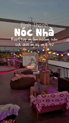 Một chiếc rooftop cực chill ở Bình Thạnh mà có thể bạn chưa biết, có view ngắm hoàng hôn siêu đẹp lại nằm ngay ngã tư rất nhộn nhịp lun, chill hết cỡ. #nocnharooftop #rooftop #rooftopsaigon #cafesaigon #reviewcafe #ngamhoanghon #cafeviewdep #chill #xuhuong 