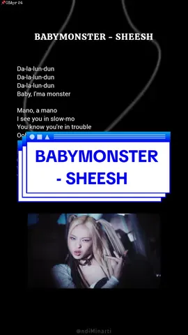 Lyrics BABYMONSTER - SHEESH #easylyrics #baemon #lirik #sheesh 