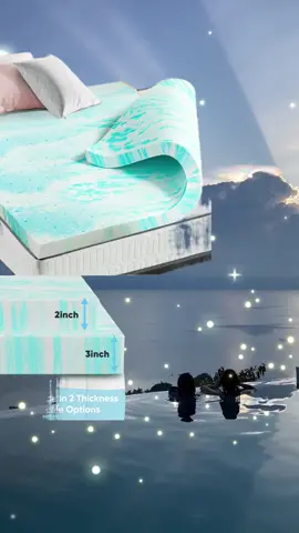 (Spring Sale) SweetFurniture Mattress Topper Memory Foam Cooling Gel Swirl #fyi 