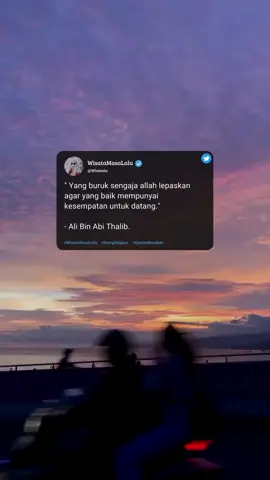 Jika ditinggal oleh seseorang yang kita sayang lepaskan saja, karena allah akan ganti dengan yang lebih baik tanpa kamu duga.#quotestiktok #wisatamasalalu #wismalu #quotesrandom #quotes #fyp #foryoupage #4u #xybca #masukberanda #storysingkat✍️ #bismilahrame 